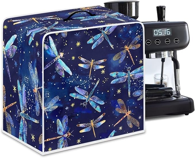 Mumeson Dragonfly Pattern Coffee Maker Cover Fingerprint Protection Cover - Image 5
