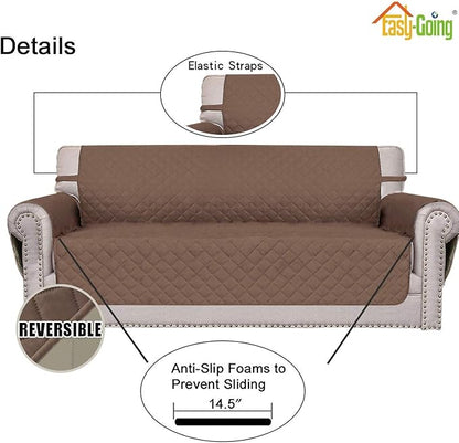 Easy-Going 4 Seater Sofa Slipcover Reversible Sofa Cover Water Resistant Couch - Image 3