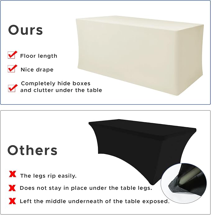 Nasitos Fitted Table Covers Stretch Spandex - Image 5