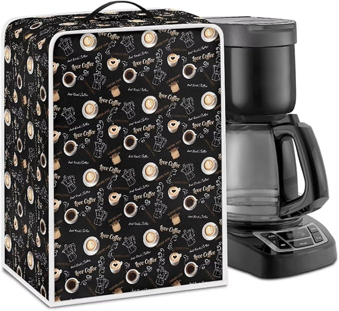 Coffe Pattern Coffee Maker Covers Lightweight Stain Resistant by Unknown