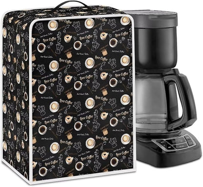 Coffe Pattern Coffee Maker Covers Lightweight Stain Resistant by Unknown