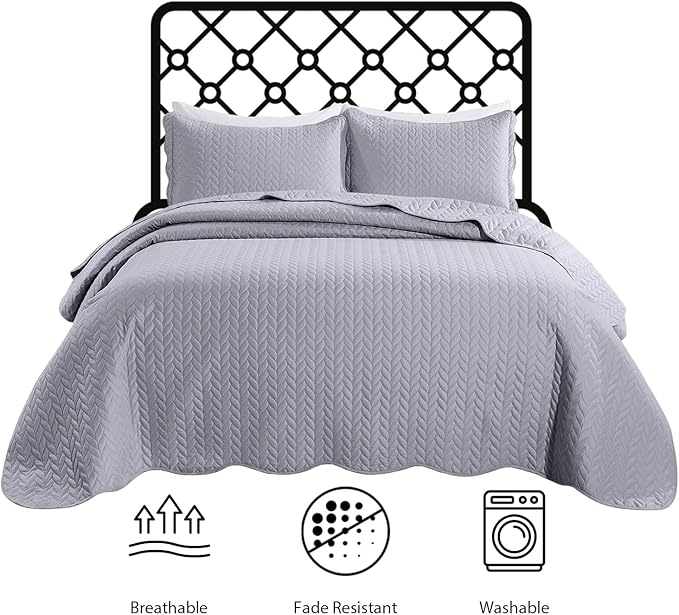 IR Imperial Rooms California King Quilt Bedding Set Size + 2 Pillow Shams - Image 2