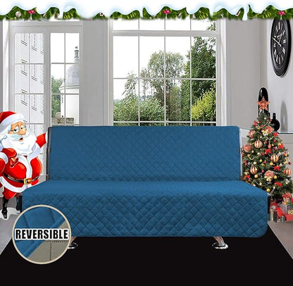 Easy-Going Futon Sofa Slipcover Reversible Sofa Cover Armless Futon Cover - Image 2