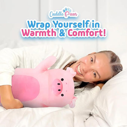 Big Pig Plush Body Pillow for Kids | Long Stuffed Animal Cuddle Pillow | Soft - Image 5