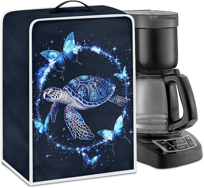 Mumeson Sea Turtle Butterfly Coffee Maker Cover, Home Kitchen Appliance by Mumeson