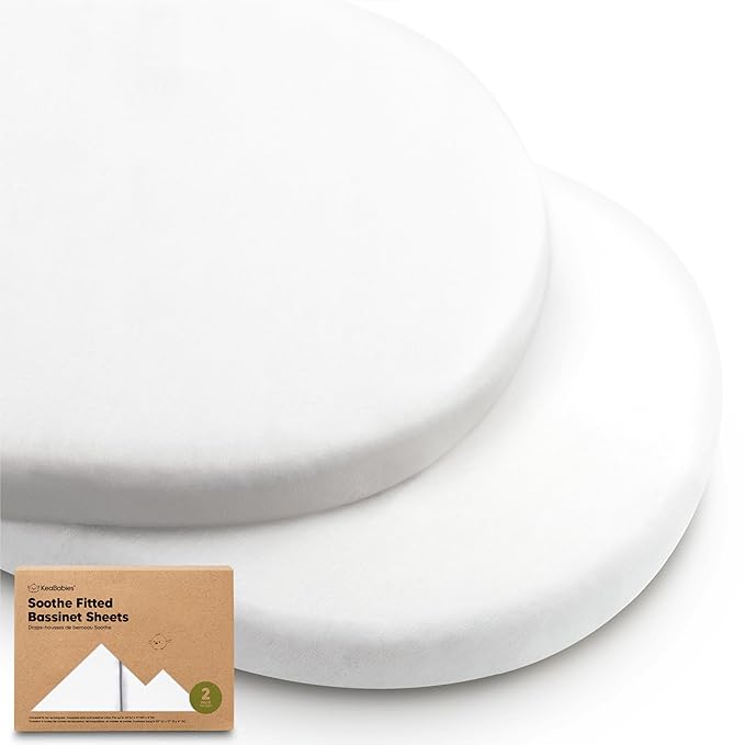 2-Pack Organic Bassinet Sheets for Girls, Boys by KeaBabies