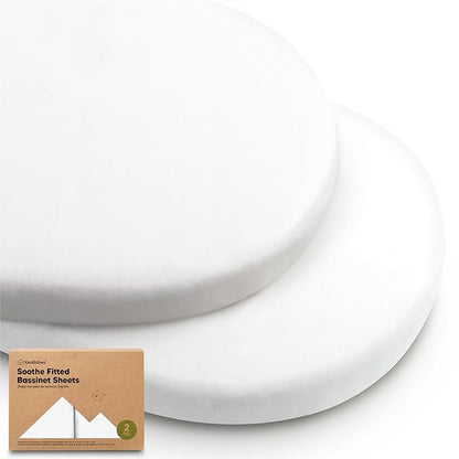 2-Pack Organic Bassinet Sheets for Girls, Boys by KeaBabies