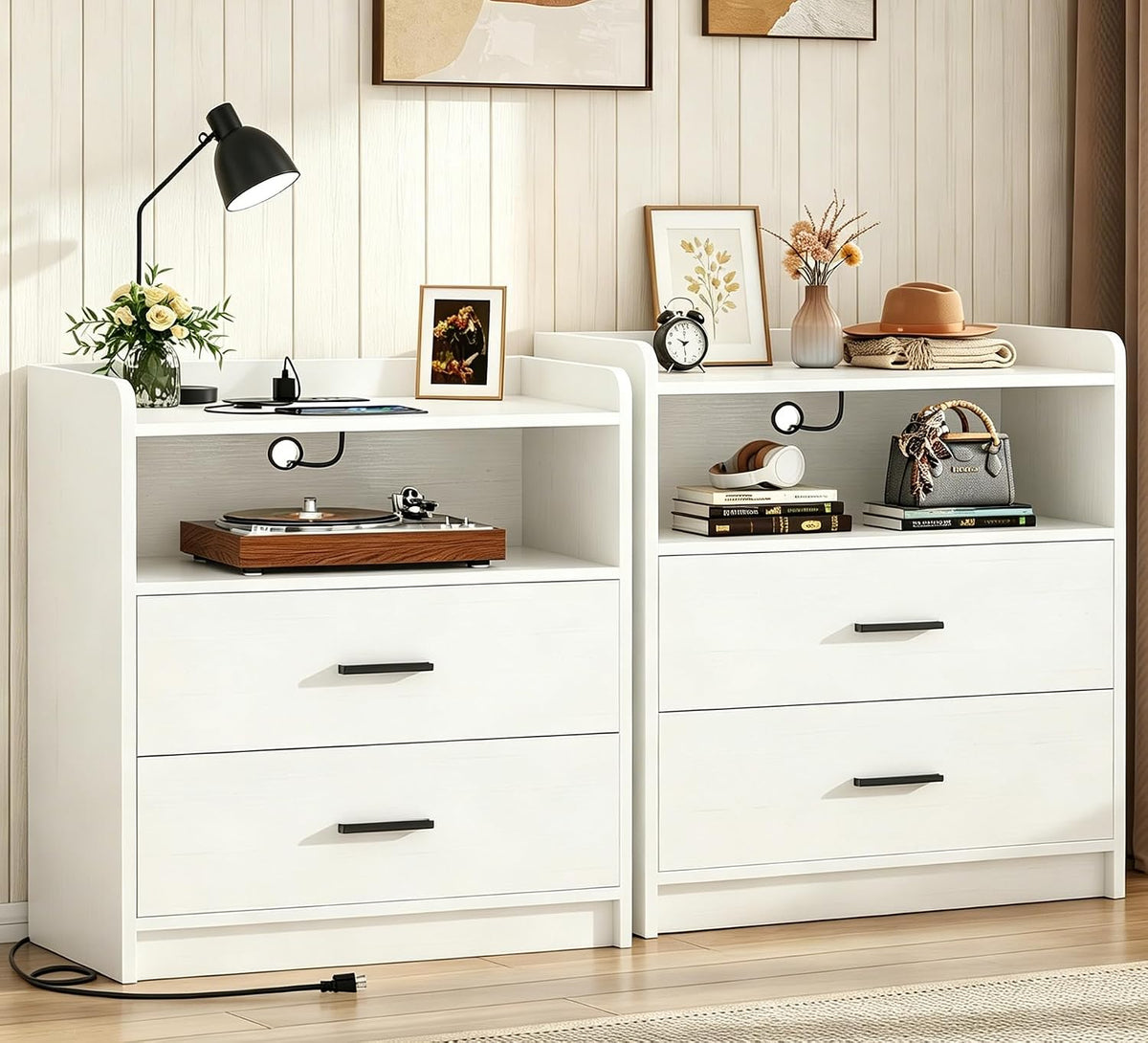 aheaplus nightstands set of 2, bedside table with, main product view