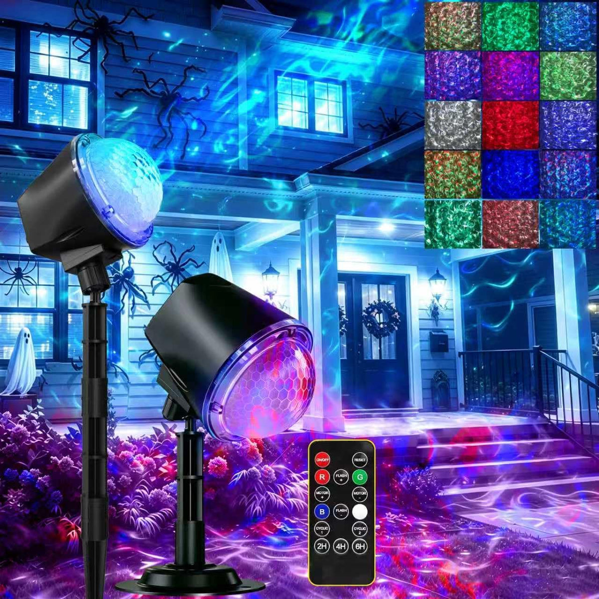 Christmas Ocean Wave Projector Light Outdoor，Halloween Water Effect Lamp