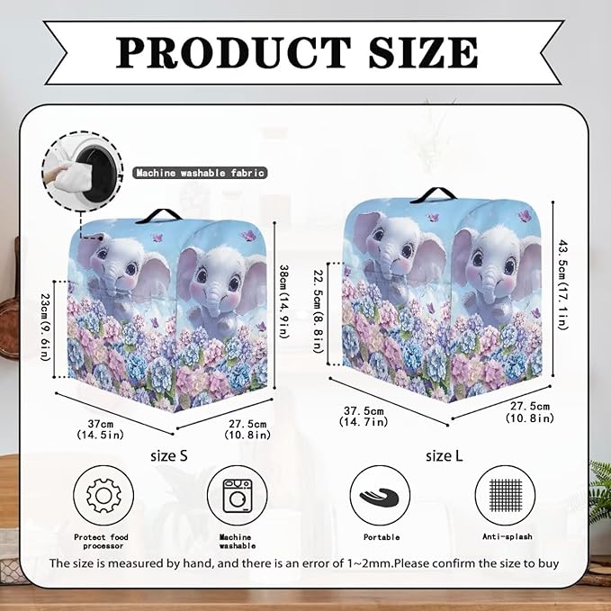 Cute Cartoon Elephant Mixer Cover Stand Dust Proof Covers - Image 6