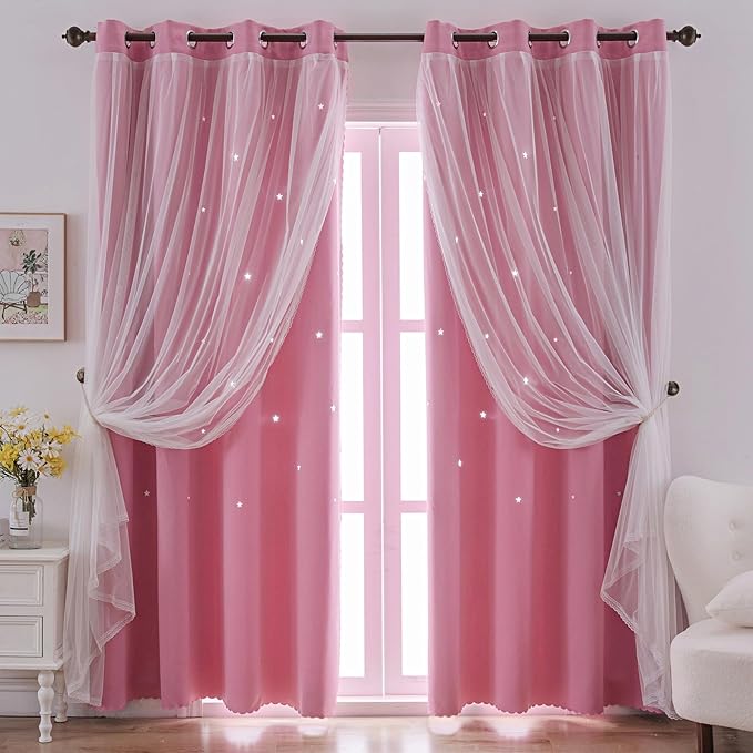 indistar Star Cutout Kids Window Blackout Curtains by indistar