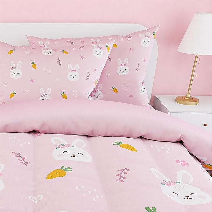 SANDJEST Rabbit Comforter Set Full Size 98x86in - Image 6