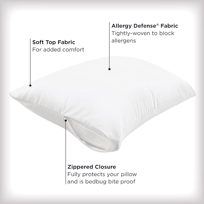 Set of 2 King AllerEase Pillow Protectors - Image 2