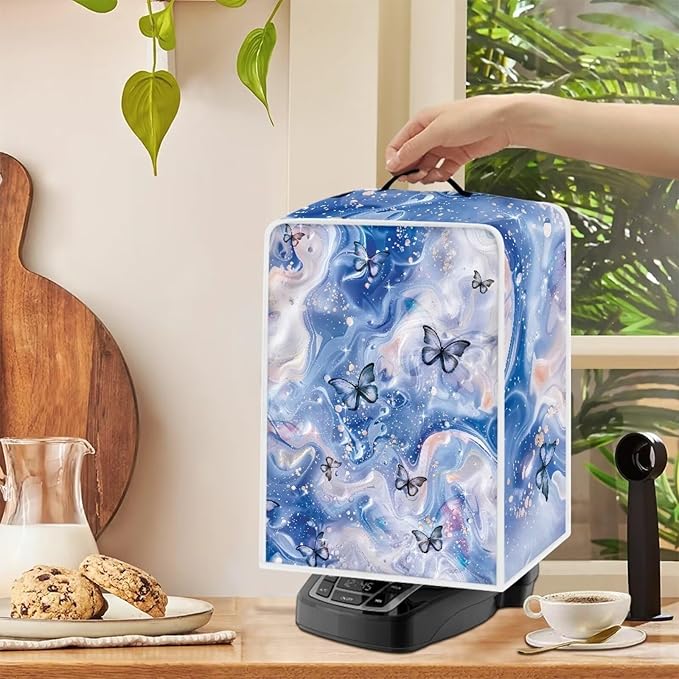 Marble Texture Butterfly Pattern Coffee Maker Covers - Image 4