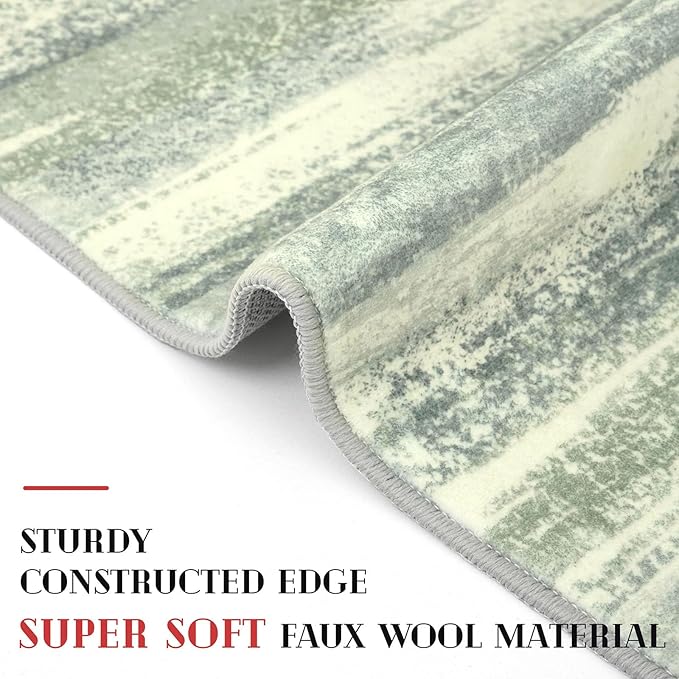 Modern Abstract Entryway Rug Indoor 2x3 Washable Rug Non-Slip Soft Small Area - Image 4