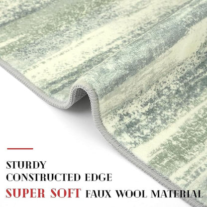 Modern Abstract Entryway Rug Indoor 2x3 Washable Rug Non-Slip Soft Small Area - Image 4