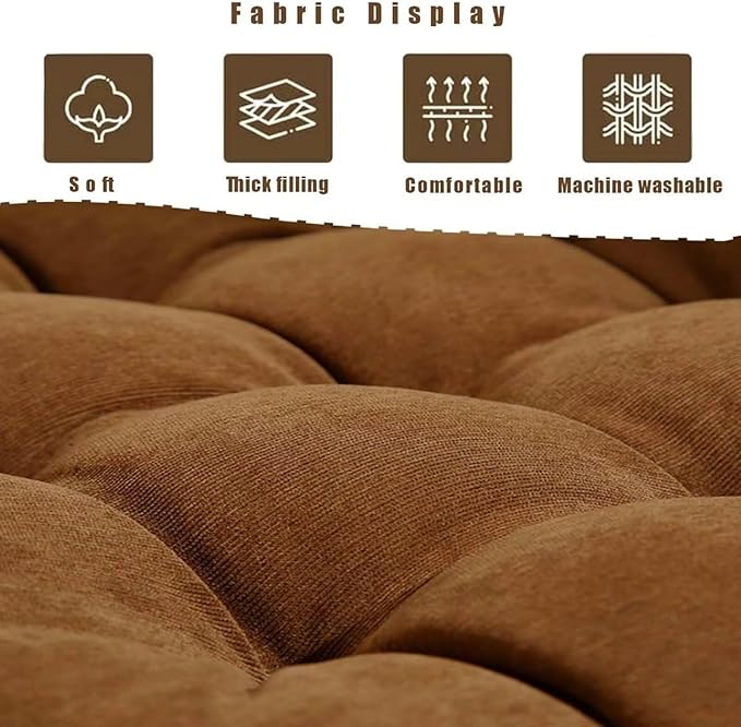 Floor Pillows Set Square Chair Cushion Pad Tufted Seat Cushions - Image 7