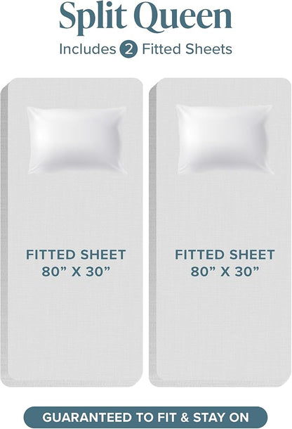 Bare Home Split Queen Sheet Set - Image 2