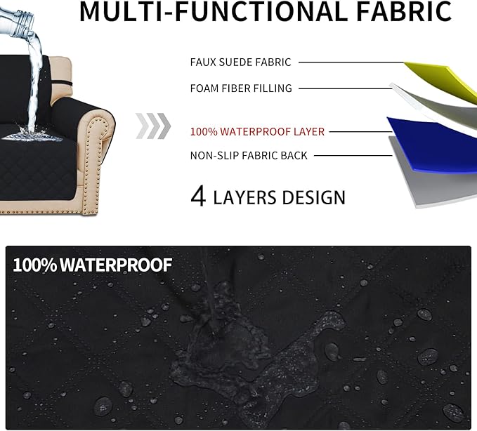 Easy-Going Waterproof Oversized Loveseat Covers Leakproof Couch Cover - Image 3