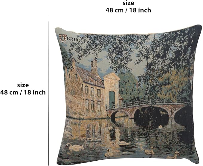 Charlotte Home Furnishings Decorative Throw Pillow Cover 18x18 – European Woven - Image 2