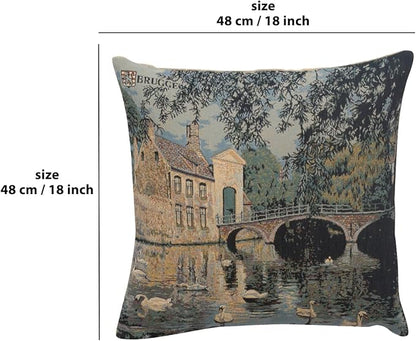 Charlotte Home Furnishings Decorative Throw Pillow Cover 18x18 – European Woven - Image 2