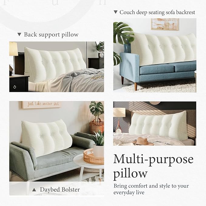 10 lbs Thickened Headboard Pillow Wedge Pillow Headboard Reading Pillow Bed - Image 4