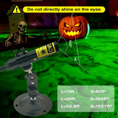 Green Laser Projector for Halloween Swamp Scary Haunted Houses Decoration