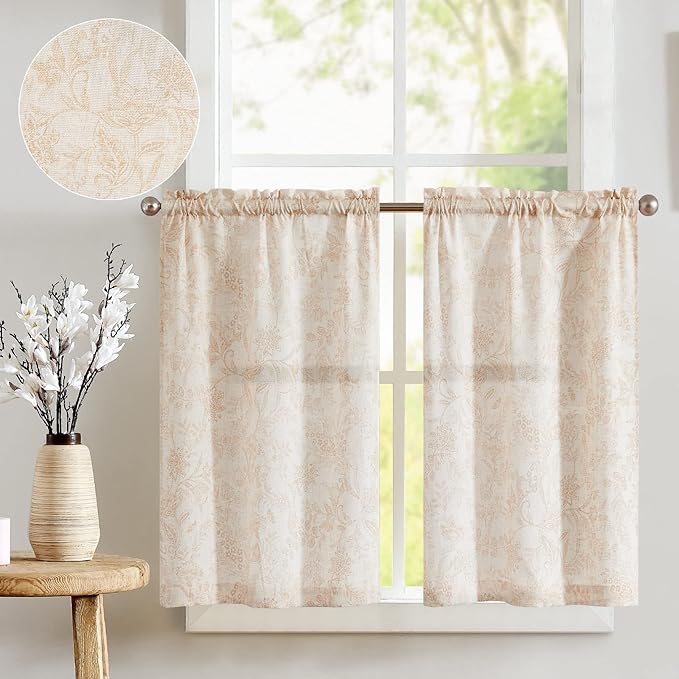 jinchan Floral Kitchen Curtains by JINCHAN