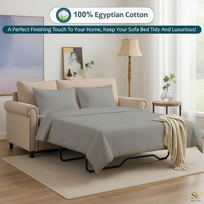 Luxury Queen Sleeper Sofa Bed Sheet Set, 100% Egyptian Cotton, 338 Thread Count - Image 2