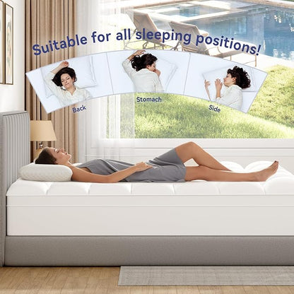 ELEMUSE Queen Mattress Topper for Back Pain, Extra Thick Mattress Pad Cover - Image 5