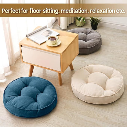Floor Pillow Set of 2, Memory Foam Floor Cushions - Image 5