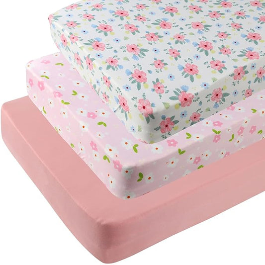 Onacosht Pack n Play Sheets 3 Pack Fitted by Onacosht