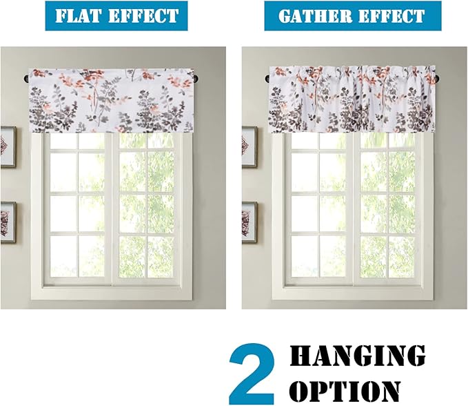 H.VERSAILTEX Valance for Kitchen Windows/Bathroom/Living Room/Bedroom Blackout - Image 5