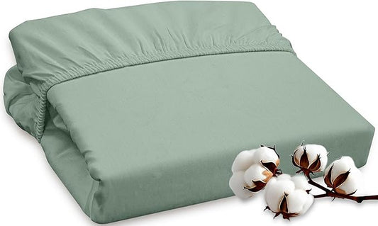 ROYALE LINENS 300 Thread Count 100% Long Staple Combed Cotton Fitted Sheet Queen by ROYALELINENS