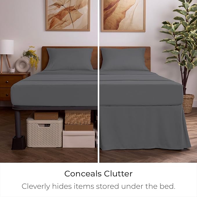 Mellanni Bed Skirt Queen Size - Image 3