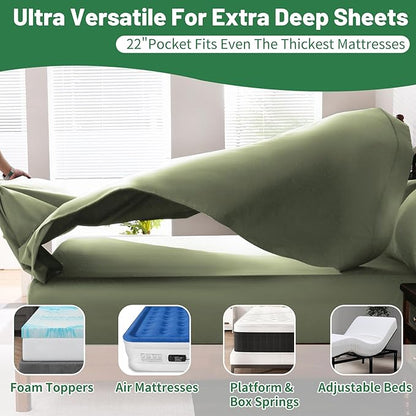 Extra Deep Pocket California King Sheets 18-24 Inch 1000 Thread Count 100% - Image 4