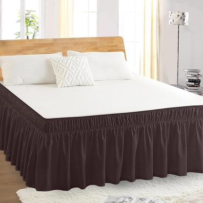 Full Bed Skirt, Elastic Wrap Around Bed Skirt Full Size, Bed Skirts - Image 5