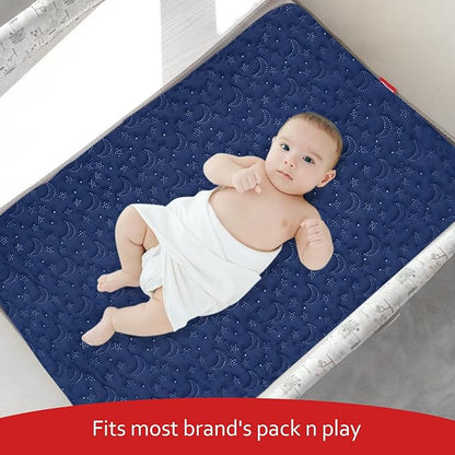 Waterproof Pack and Play Mattress Cover 2 Pack, Soft Quilted Pack and Play - Image 6