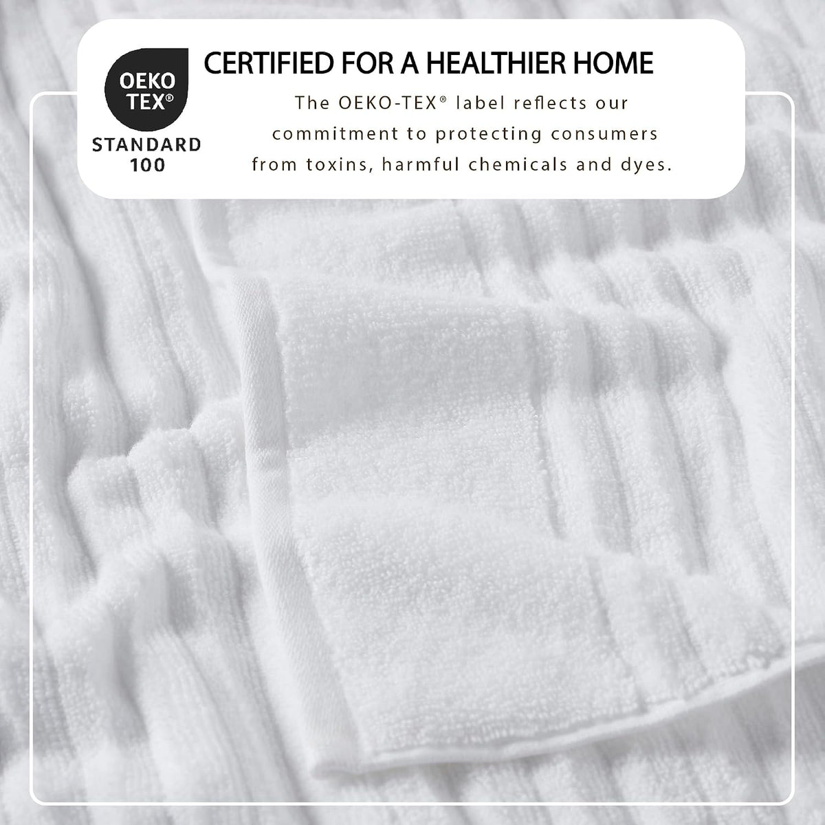 great bay home bath towel set - 100% shown in use