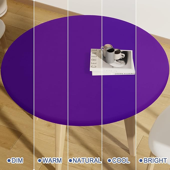 Round Spandex Tablecloth, Elastic Fitted Waterproof Tablecloths - Image 7