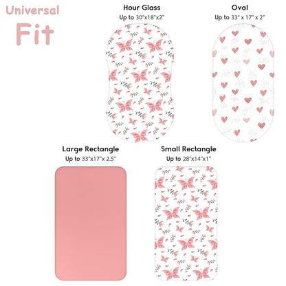 Yoofoss Bassinet Sheets for Baby, Baby Delight, Angelbliss, Soft Breathable - Image 3