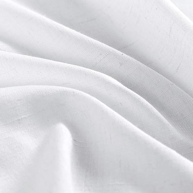 jinchan Linen Kitchen Curtains and Valance Set Tier Curtains 36 Inch Length - Image 5