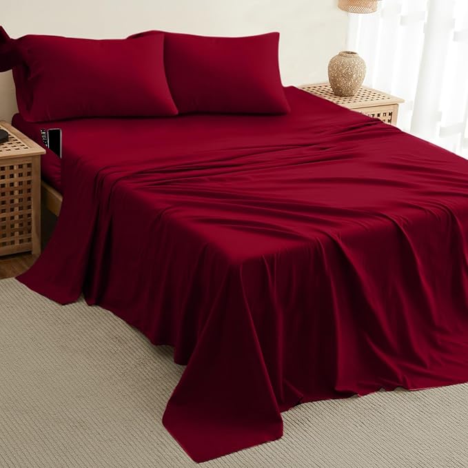 DREAMCARE California King Sheet Sets – 4 pcs Cooling Sheets – up to 21” Deep - Image 10