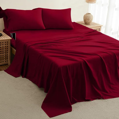 DREAMCARE California King Sheet Sets – 4 pcs Cooling Sheets – up to 21” Deep - Image 10