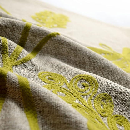 Melodieux Wheat Embroidery Linen Textured Curtain - Image 6