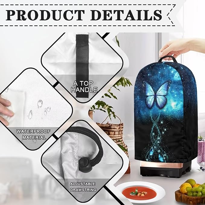 Buttefly Pattern Blender Dust Cover, Stand Mixer or Coffee Maker Appliance - Image 5