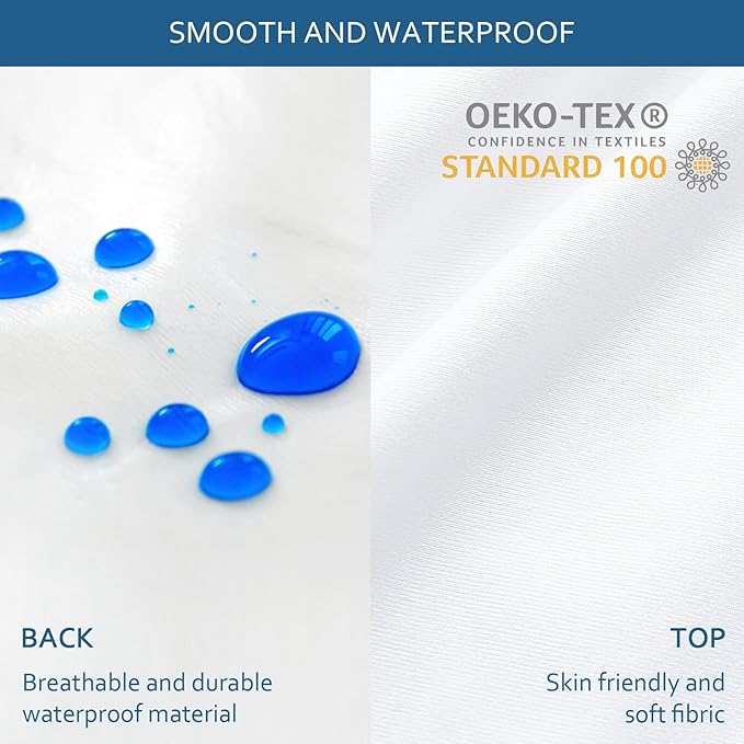 Split Head King Size Mattress Protector Waterproof, - Image 3