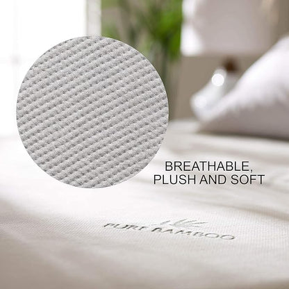 Twin Mattress Protector by PURE BAMBOO, Waterproof - Image 4