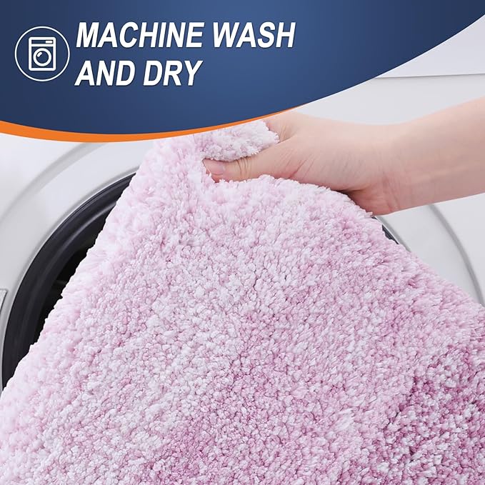 OLANLY Bathroom Runner Rugs 47x24, Extra Soft Absorbent Microfiber Bath Rugs - Image 5