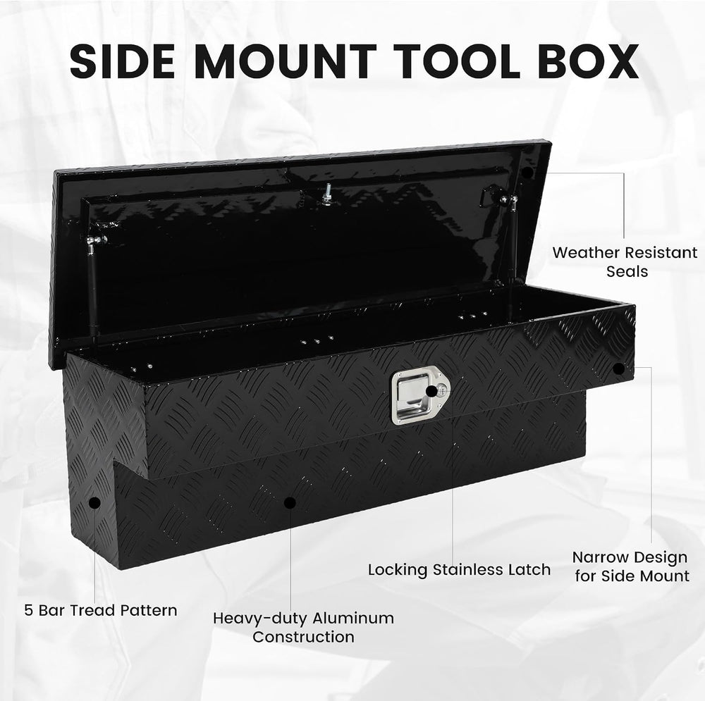 48 Inch Side Mount Truck Tool Box, 48"X13"X12.8" Aluminum Pick...